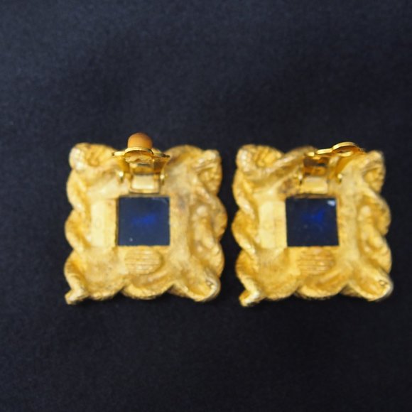 Ann Taylor Brushed Gold Brass Statement Earrings - Picture 5 of 8